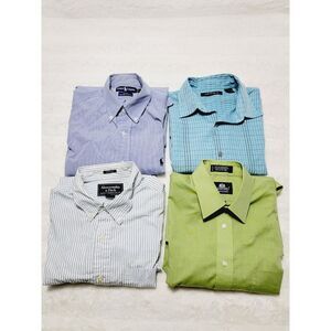 Men's Size L Lot Of 4 Shirts Abercrombie & Fitch, Ralph Lauren, Stafford, Axist